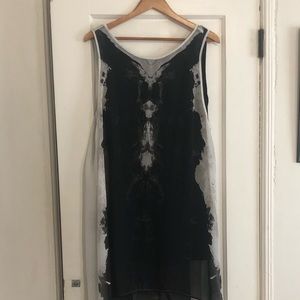 Black and white high low dress